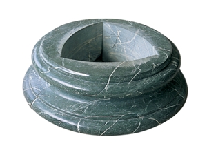 Wellest Green Marble Column Pedestal,Pillar Base,Column Base,Model Pf011