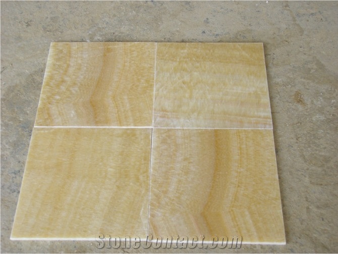 Wellest J116 Honey Onxy Translucent Onyx Tile, China Yellow Onyx