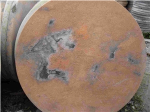 Wellest M108 Sunset Red Marble Table Top, Restaurant Top,Round Top, Round Table,Natrual Stone