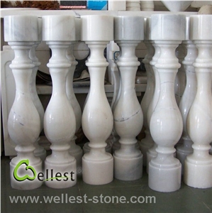 Wellest M500 Guangxi White Marble Baluster,Balustrade,China White Marble Baluster