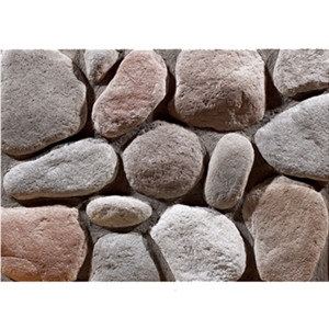 Wellest Manmade Artificial Pebble Stone for Wall,Fireplace Breast,Item No. Wte-E-16