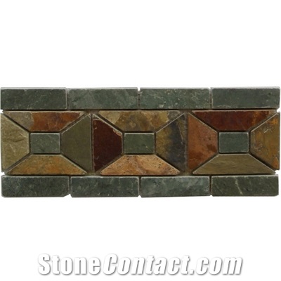Wellest Multi Color Rusty Slate Molding & Border, China Slate Skirting,Model No. Sms007