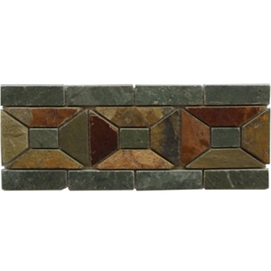 Wellest Multi Color Rusty Slate Molding & Border, China Slate Skirting,Model No. Sms007