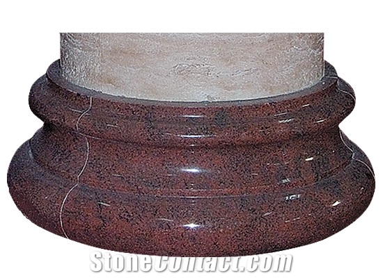 Wellest Multi Red Granite Column Pedestal,Pillar Base,Column Base,Model Pf028