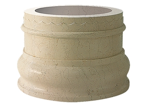 Wellest Perlino Bianco Silver Marble Column Pedestal,Pillar Base,Column Base,Model Pf026