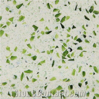 Wellest We003 Green Diamond Quartz Tile and Slab