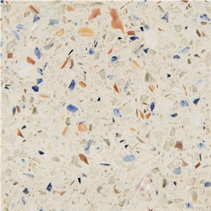 Wellest We005 Lake Shell Diamond Quartz Tile and Slab