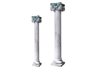 Wellest White Marble Solid & Hollow Configuration Antique Roman Columns, Greek Columns,Model Rp001