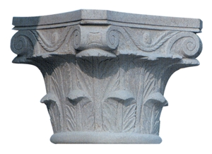 Wellest White Sandstone Column Top,Pillar Cap,Model Pc009