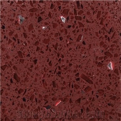 Wellest Wis014 Wine Galaxy Quartz Tile and Slab