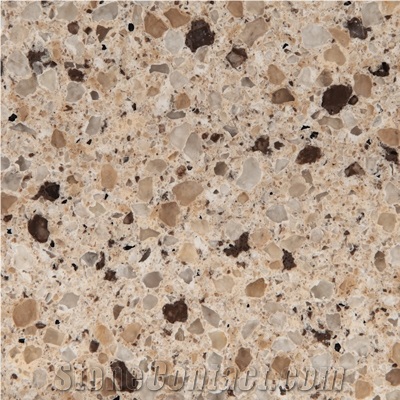 Wellest Wm011 Ivory Cream Quartz Tile and Slab