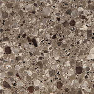 Wellest Wm016 Brown Crystal Quartz Tile and Slab
