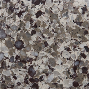 Wellest Wm045 Flower Grey Quartz Tile and Slab