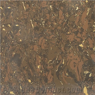 Wellest Wqff14 Roman Golden Coffee Engineered Marble Tile and Slab