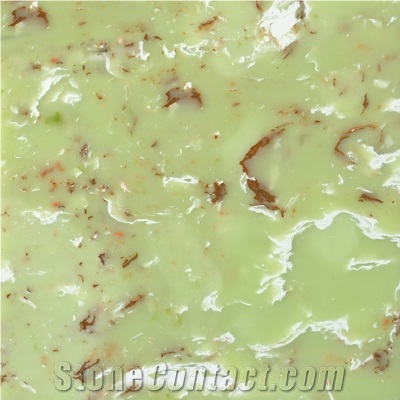 Wellest Wqjj10 Ancient Green Jade Engineered Onyx Tile and Slab
