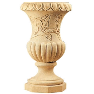 Wellest Yellow Sandstone Garden Flower Pot,Natural Stone Outside Garden Flower Pot,Item No.Sgp002