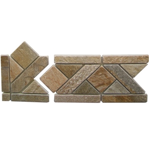 Wellest Yellow Wood Slate Molding & Border, China Slate Skirting,Model No. Sms004