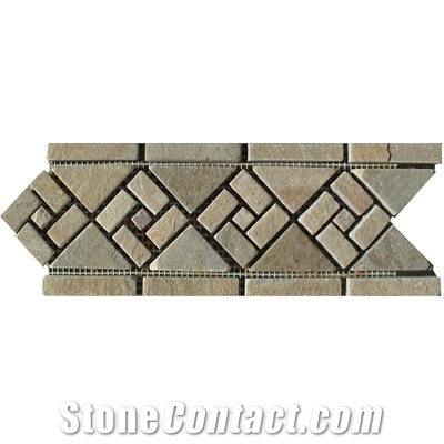 Wellest Yellow Wood Slate Molding & Border, China Slate Skirting,Model No. Sms012