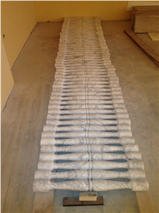 White Marble Baluster, Bianco Carrara Banister, Balustrade