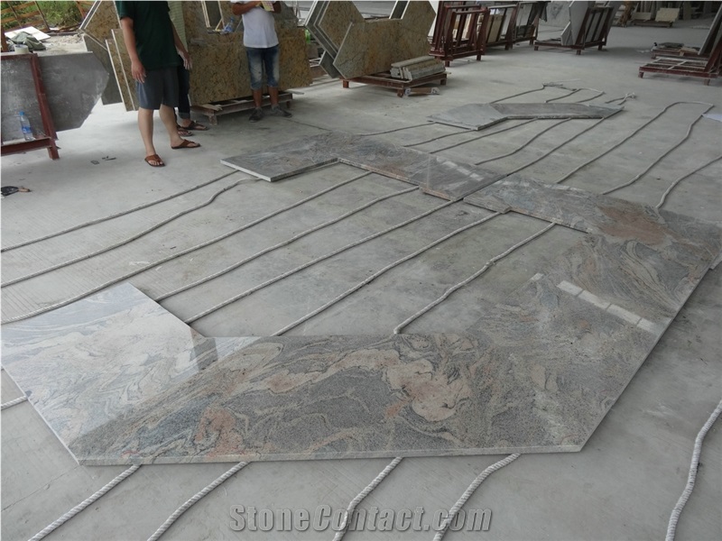 China Juparana Granite Countertops,Juparana Cina Granite Countertops,Multicolour Grain Granite Countertops