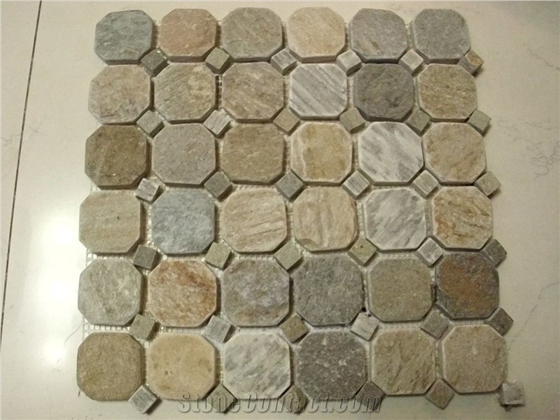 China Multicolor Slate Chipped Mosaic