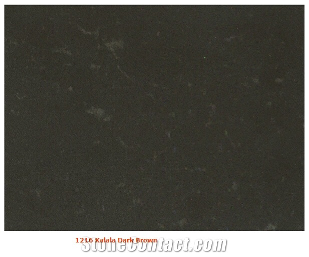 Engineered Quartz Stone,Kalala Dark Brown Quartz Slabs & Tiles