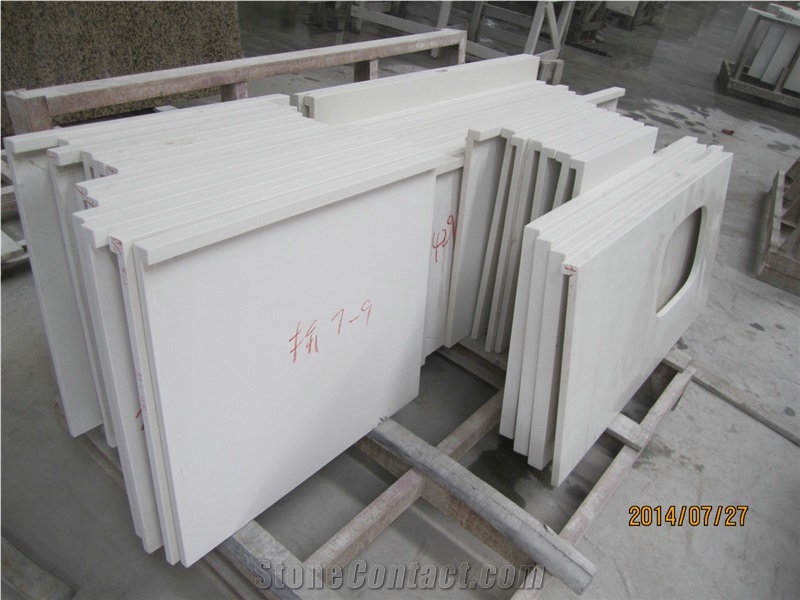 Engineered Quartz Stone Slabs -Pure White Quartz, White Quartzite Kitchen Countertops