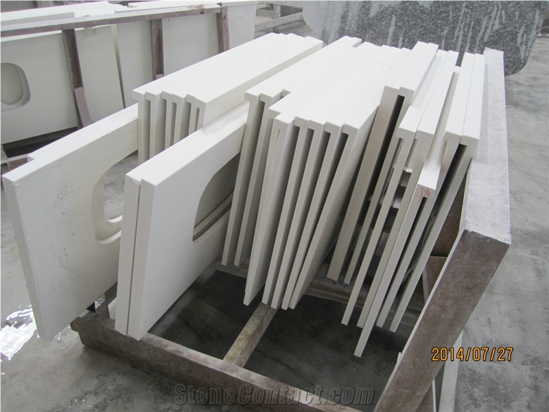 Engineered Quartz Stone Slabs -Pure White Quartz, White Quartzite Kitchen Countertops