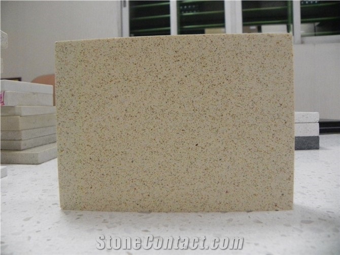 Engineered Quartz Stone ,Yellow Quartz Slabs & Tiles