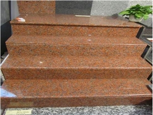 G562 Granite Stairs and Maple Red Granite Steps,Red Granite Stairs and Steps