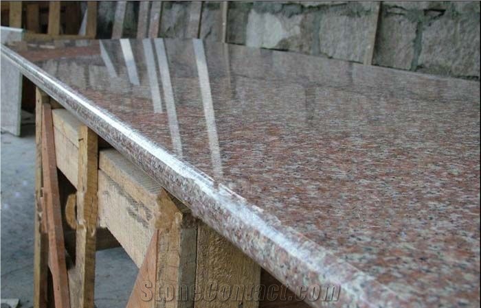 G687 Granite,Polished，Peach Red,G3567,Gutian Peach Flower Red,Gutian Peach Red Kitchen Countertops