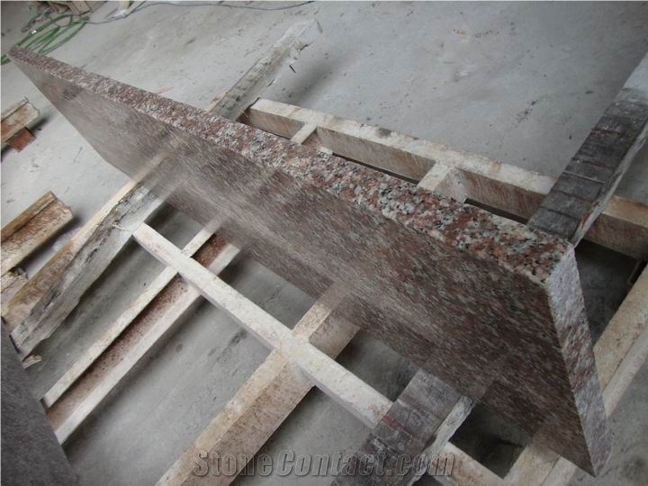 G687 Granite,Polished，Peach Red,G3567,Gutian Peach Flower Red,Gutian Peach Red Kitchen Countertops