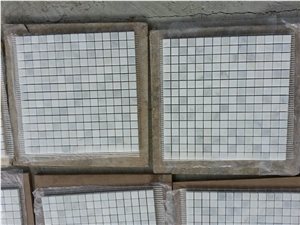 White Marble Mosaics-Rhombic/Hexagonal