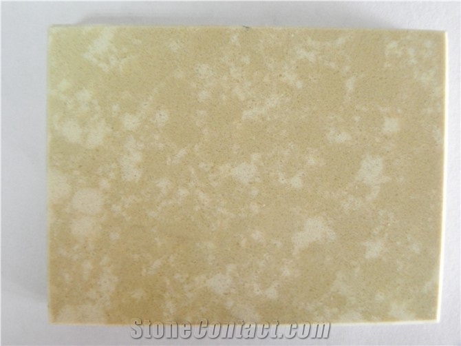 Yellow White Quartz Stone Floor Tile,Engineered White Quartz Stone Tiles&Slabs