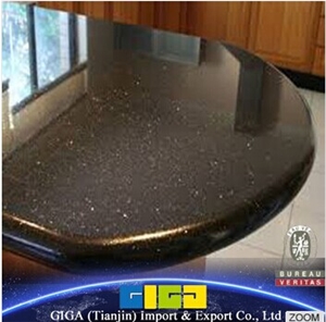 Black Galaxy Granite Slabs Giga, India Black Granite