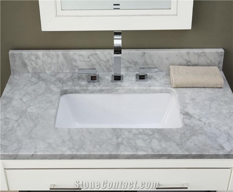 Giga Different Types Of Marble Bathroom Worktops, Carrara White Marble Bath Tops