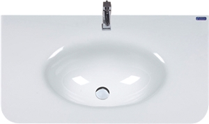 Giga White Marble Sink Top, Nanometre Microlite Bath Tops