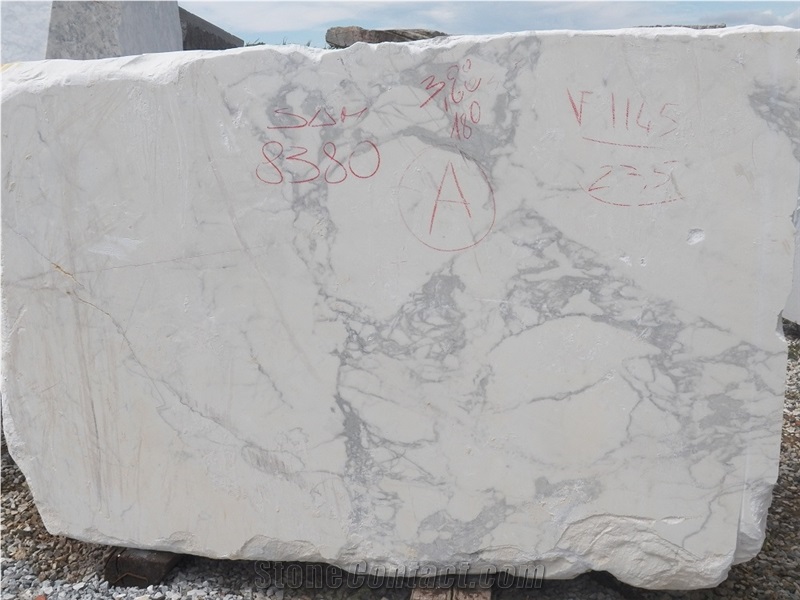 Calacatta Betogli Marble Block, Italy White Marble