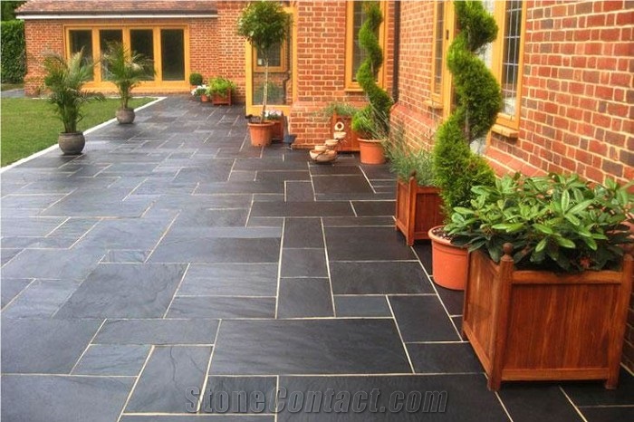Black Slate Tiles, China Black Slate