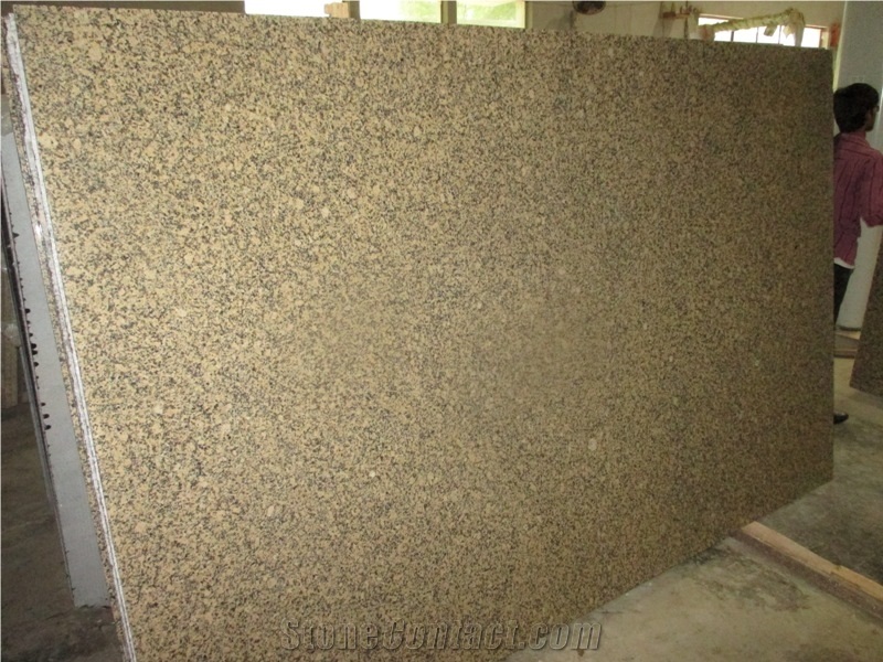 Crystal Yellow Slabs & Tiles, India Yellow Granite