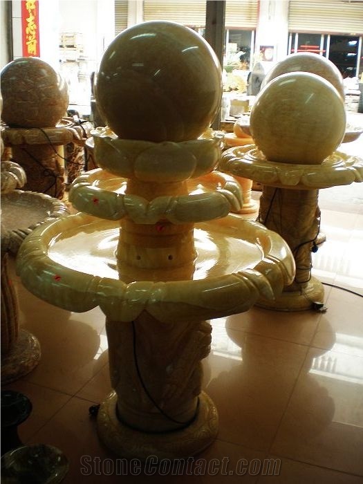 Fortune Ball, Beige Onyx Fountain