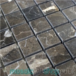 Emperador Marble Polished Mosaic Tiles