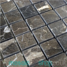 Emperador Marble Polished Mosaic Tiles
