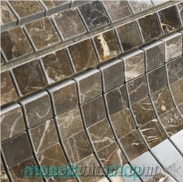 Emperador Marble Polished Mosaic Tiles