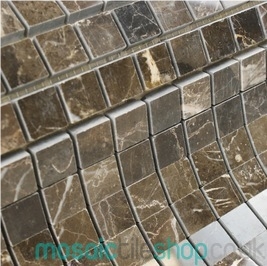 Emperador Marble Polished Mosaic Tiles