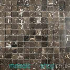Emperador Marble Polished Mosaic Tiles