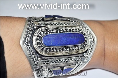 Lapis Bracelet, Lapis Lazuli Blue Limestone Artifacts & Handcrafts