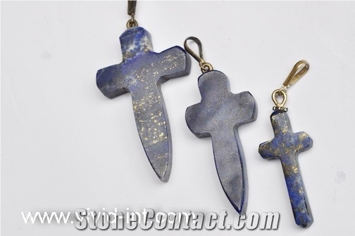 Lapis, Turquoise & Agate Crossess, Lapis Lazuli Artifacts & Handcrafts