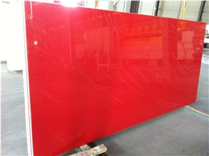 Pure Red Zsq2012 (Quartz Stone) Engineered Stone Tiles & Slabs