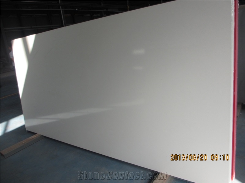 Super White Zsq2001 (Quartz Stone) Engineered Stone Tiles & Slabs